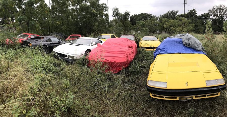 Найдено поле с заброшенными суперкарами Ferrari с очень грустной судьбой