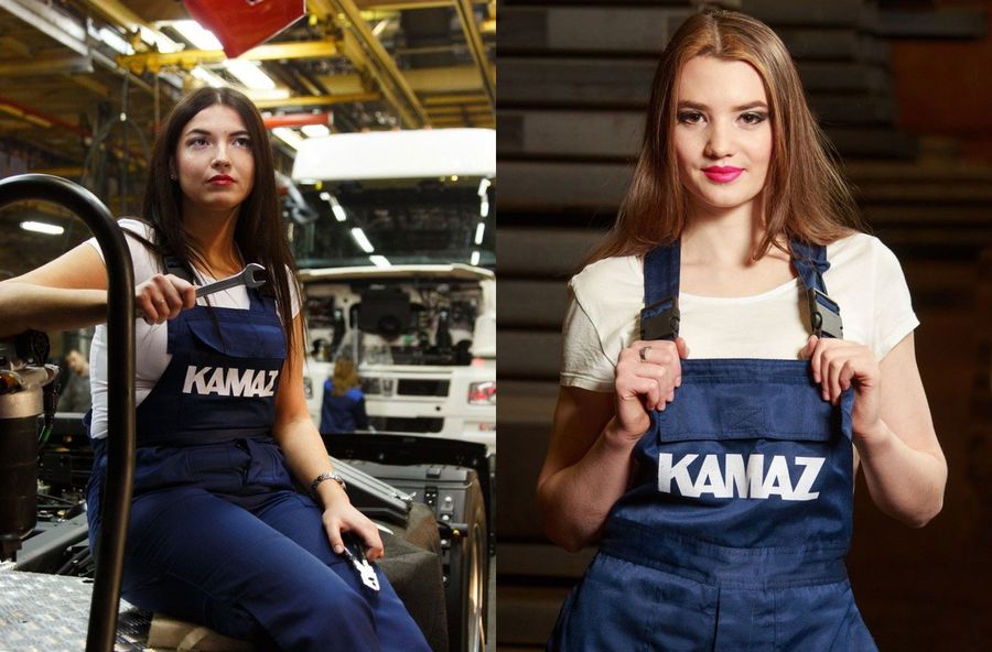 Вот такие красавицы работают на заводе КамАЗ