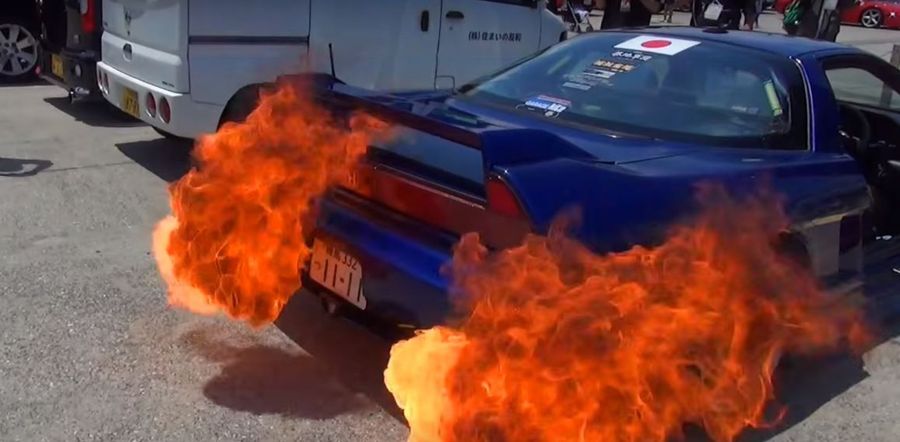 Honda NSX with Flamethrower Exhaust, Butterfly Doors and Crazy LEDs Is So JDM