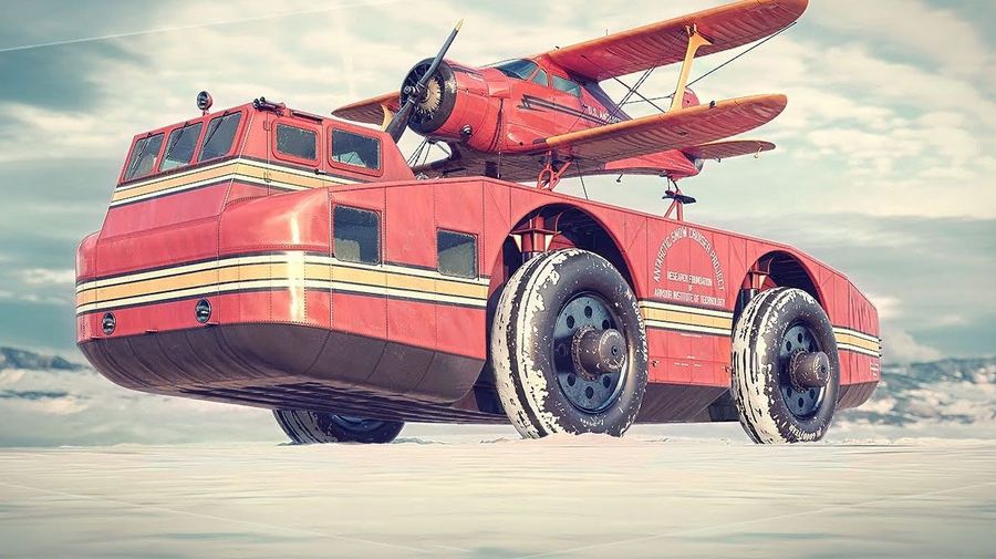 Antarctic Snow Cruiser был гигантским автодомом для 5 человек, который отправили для покорения Антарктиды