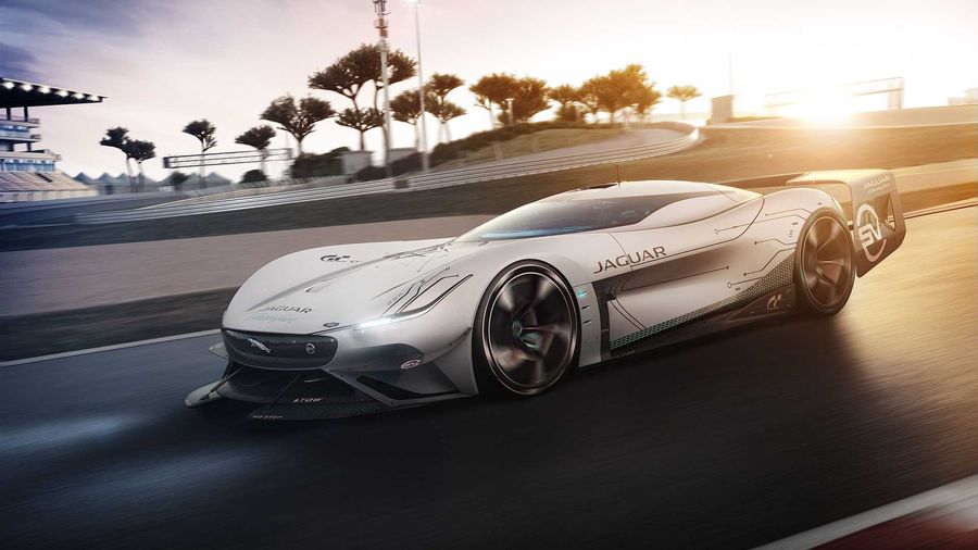 Jaguar разработал виртуальный электрический гиперкар Vision Gran Turismo SV