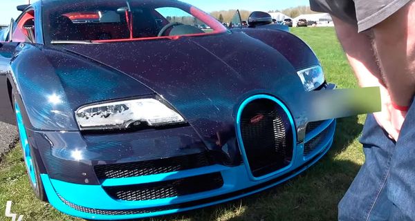Редкий Bugatti Veyron врезался в защитные барьеры после разгона до 330 км/ч