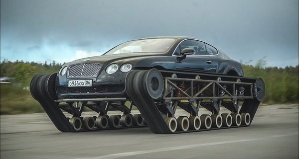 Теперь мы знаем максимальную скорость гусеничного Bentley из России