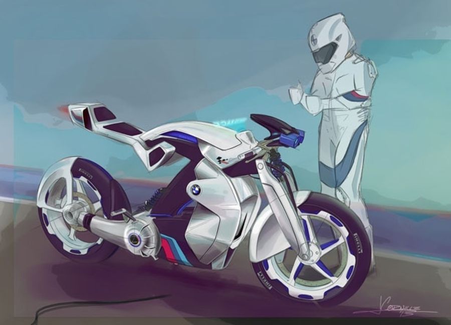 Мотоцикл будущего BMW iR сможет &quot;сжиматься&quot; на поворотах