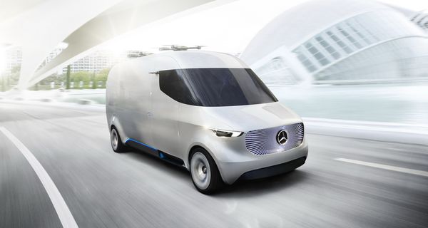 Концептуальный фургон Mercedes-Benz Vision Van будет доставлять грузы с помощью дронов