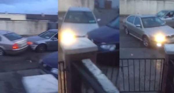 Жители Дублина засняли гангстерское «дерби» на украденных автомобилях