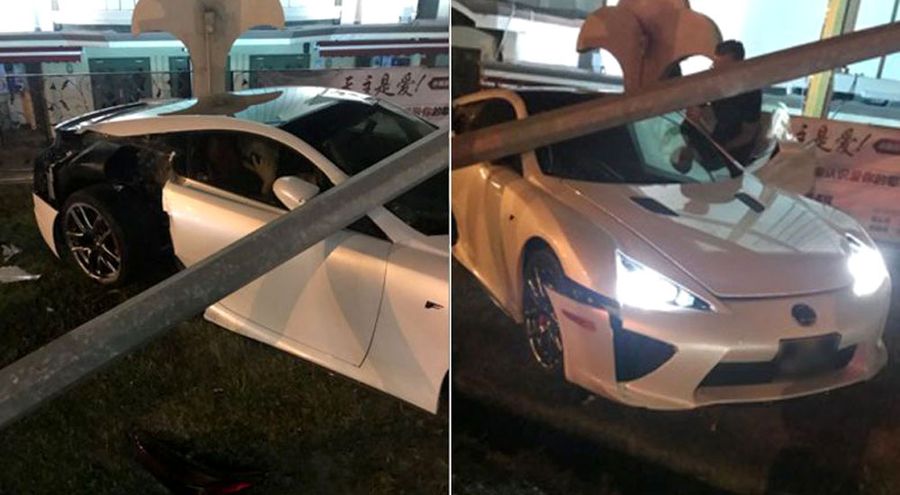 Посмотрите, как в Сингапуре разбили эксклюзивный Lexus LFA