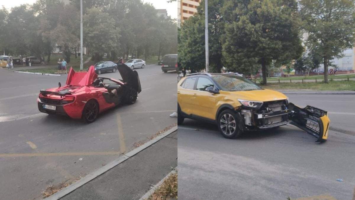 Водитель McLaren 650S Spider из Киева разбил свой суперкар во время «шашек»
