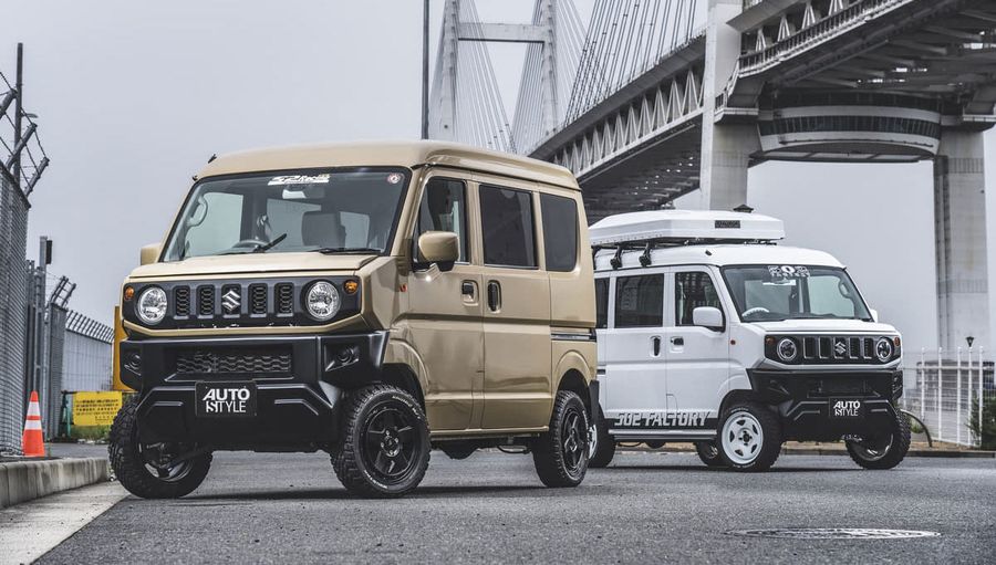 Японцы научились стилизовать фургончики Suzuki Every под новый Jimny