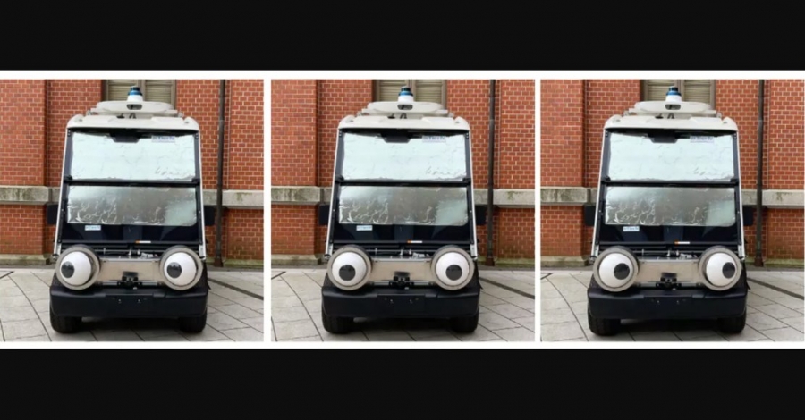 Беспилотному автомобилю добавили роботизированные глаза для контакта с пешеходами