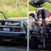 Беспечный велосипедист влетел в припаркованный Delorean DMC-12
